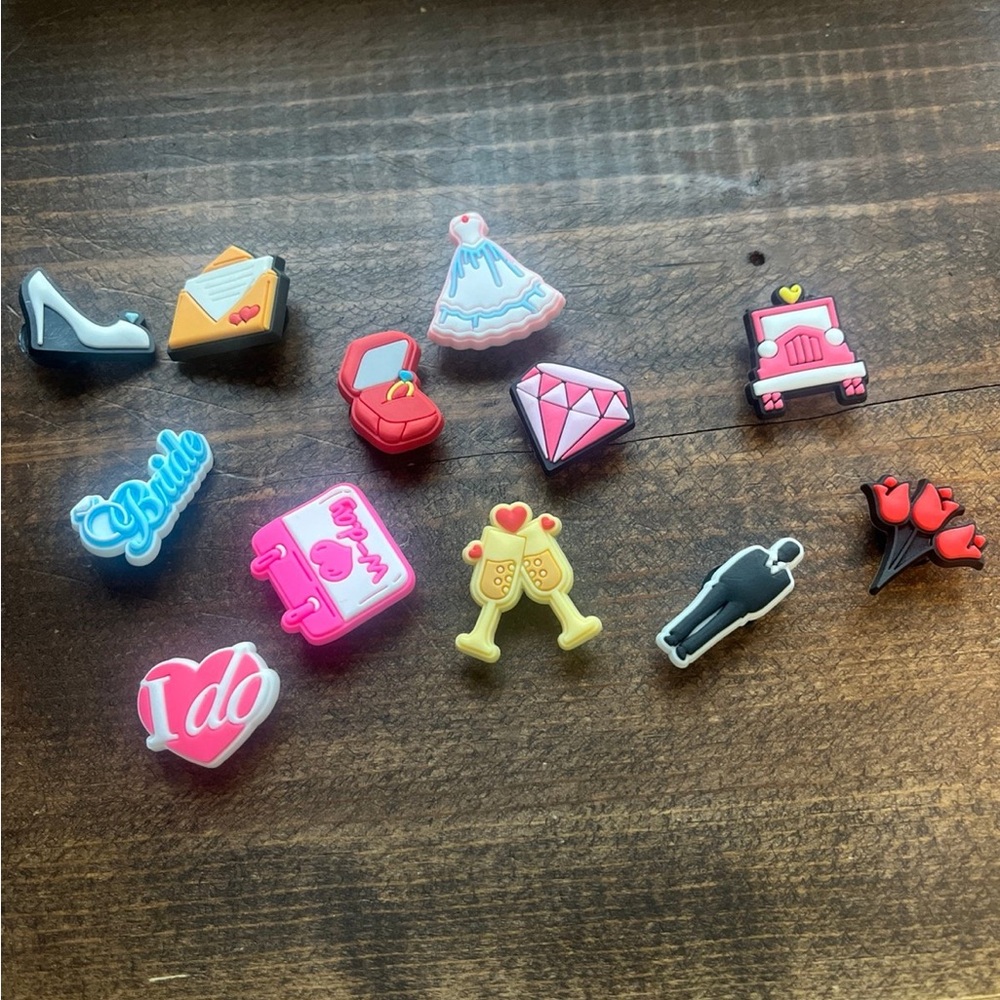 Wedding croc charms